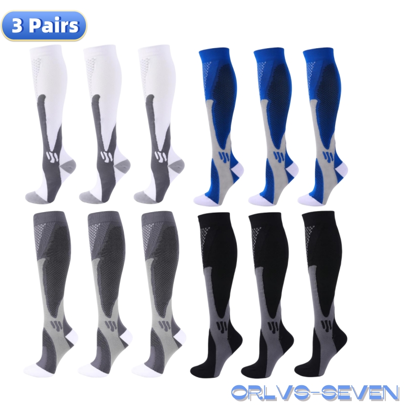 Compression Sock Medical - ขนาด S-XXL 3 คู่แพ็ค/ถุงเท้าถุงเท้าการบีบอัด Fit สําหรับทางการแพทย์อาการบวมน้ําเบาหวานเส้นเลือดขอดวิ่งกีฬาถุงเท้า
