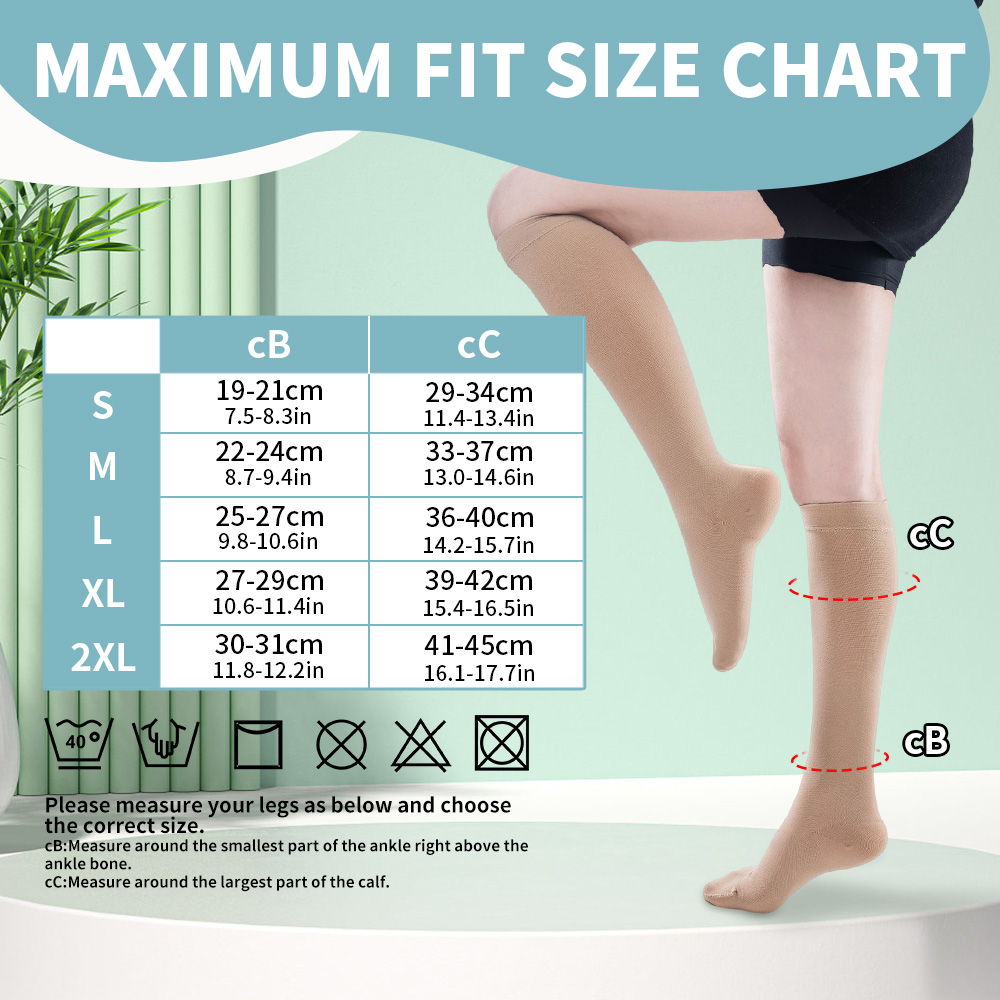 ถุงเท้ายาวถึงน่องแบบ23-32mmHg  - Compression Sock Medical บทวิจารณ์และราคา